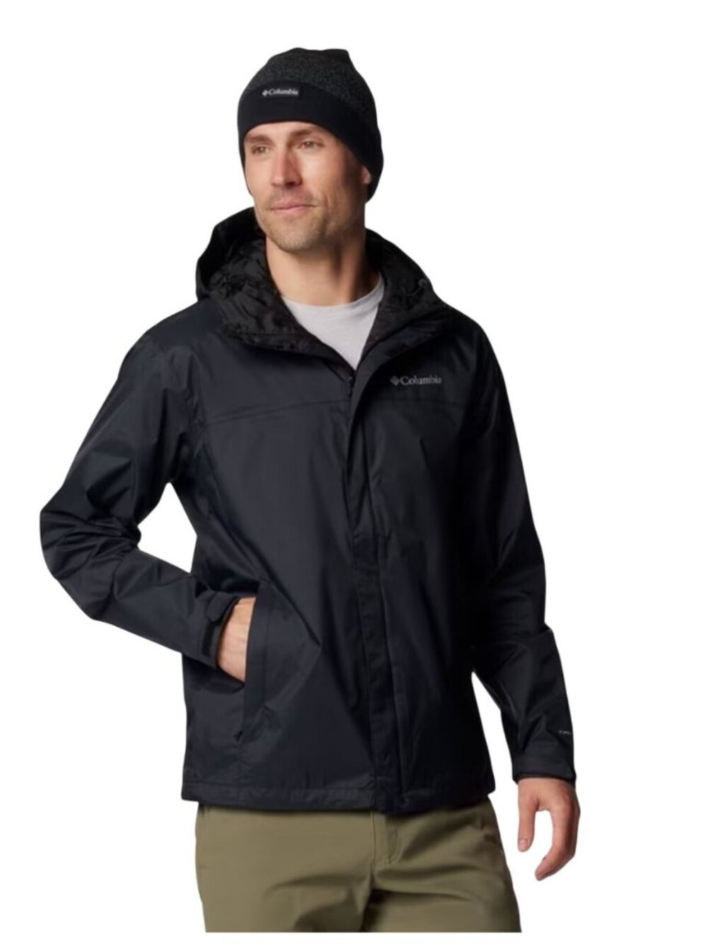 Columbia Mens Watertight packable Jacket Waterproof Breathable L rain jacket